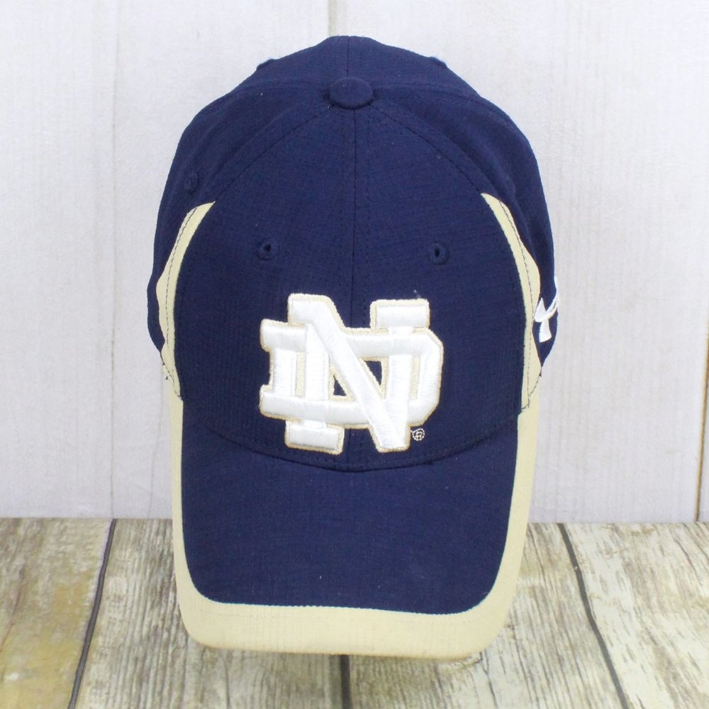 Under Armour Blue Notre Dame Football Fighting Irish Adjustable Hat Cap - Picture 3 of 10